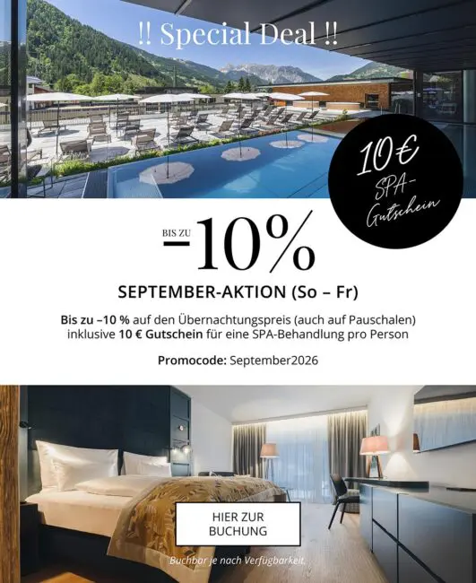 Home 13 Alpenhotel Montafon - September-Aktion