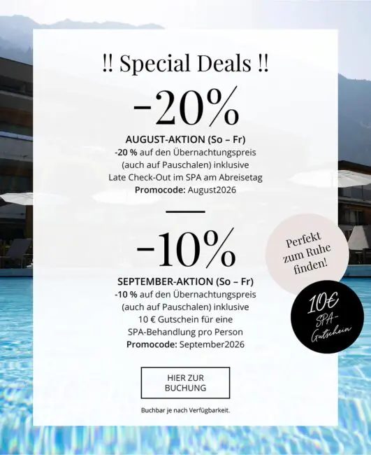 Home 13 Special Deals im August & September