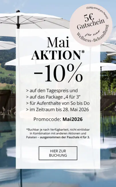 Home 14 Mai-Aktion 2026 - Alpenhotel Montafon