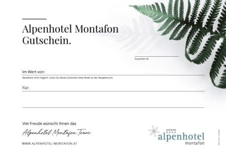 Gutscheine - Alpenhotel Montafon