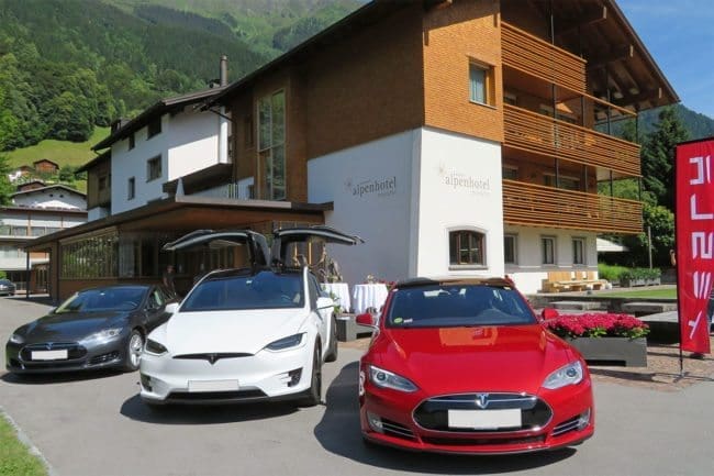 Tesla im Alpenhotel Montafon in Schruns